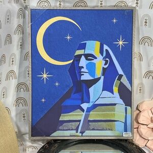 Blue and Yellow Sphinx Art Print